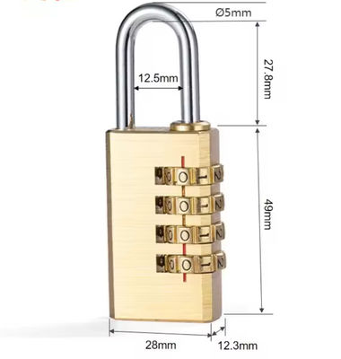 Koperen cijfers wachtwoord hangslot combinatie voor bagage 50 mm