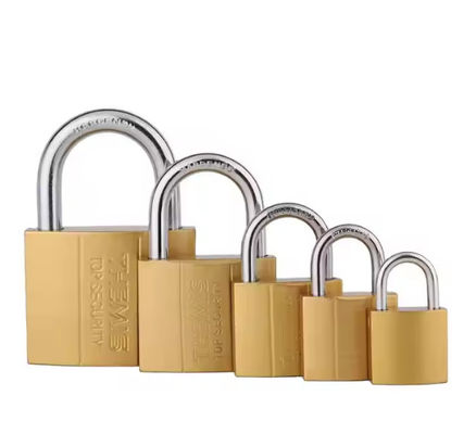 Gemaakte koperen hangslot met sleutels