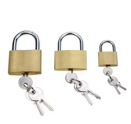 Eenvoudig open koperen hangslot van 20 mm koper met dezelfde sleutel