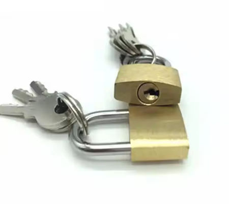 Flat Key Imitatie Koperen Padlock Messing 40mm 70MM OEM