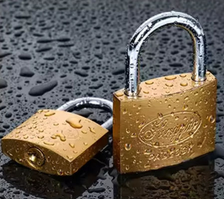 Flat Key Imitatie Koperen Padlock Messing 40mm 70MM OEM