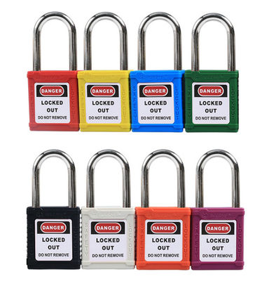 Vergrendeling Tagout Veiligheid Industrieel hangslot Geel Blauw Groen Rood
