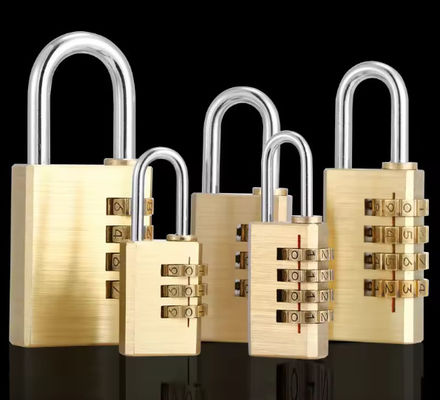 4 cijfers Messing combinatie wachtwoord hangslot voor bagage herstelbaar