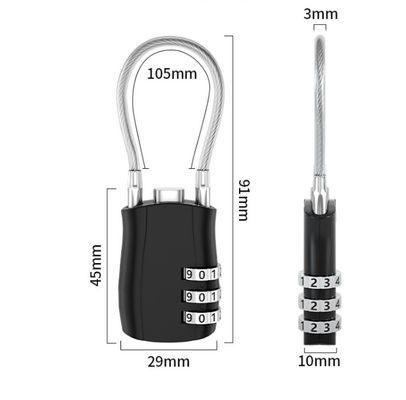 Lichte TSA erkende bagageslotcombinatie 30 mm
