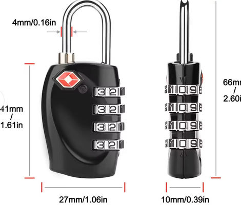 Bulk Combination TSA Bag Lock voor bagage 20 mm 50 mm