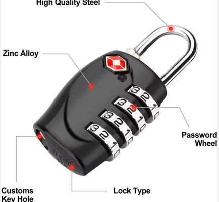 Bulk Combination TSA Bag Lock voor bagage 20 mm 50 mm