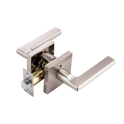 Cylinder Zinc Alloy Bedroom Bathroom Interior Metal Door Lock Security Privacy Keyless Lever Handle Lock Set